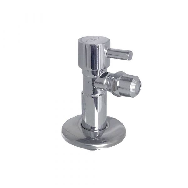 Кран кутовий керамік напівперевертня з цангою 1/2 "х 1/2" Solomon 1TECH (Lazer) (7076)