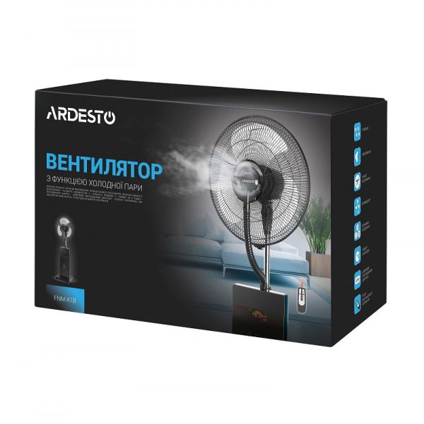 Вентилятор напольный Ardesto FNM-X1B с функцией холодного пара