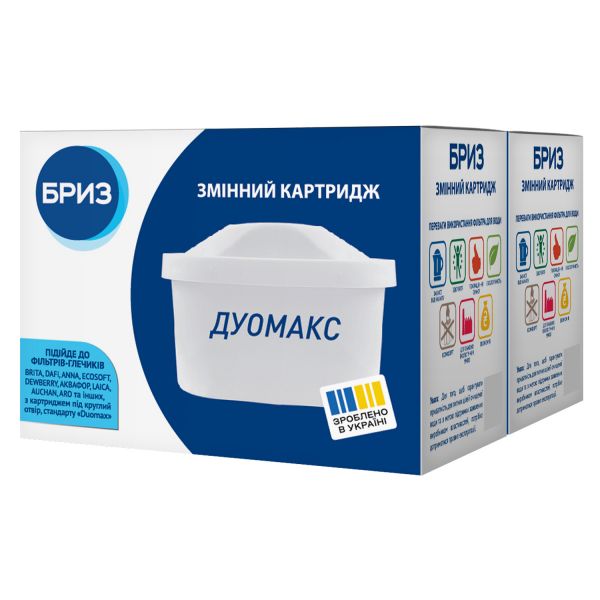 Комплект картриджів для фільтра-глечика Бриз Duomax типу "maxtra" (2 шт.)